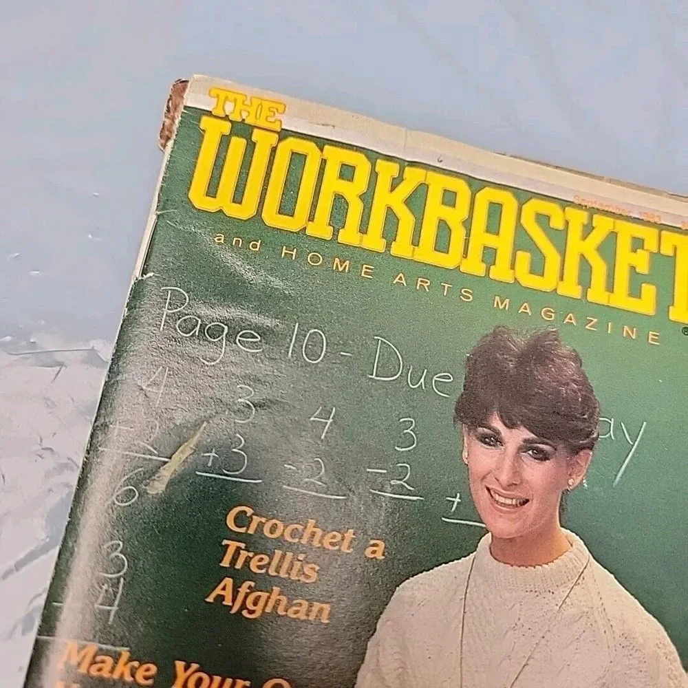 The Work Basket Magazines 9 Vintage Crafts Sewing‎ Needlecraft Art Ads 1980's